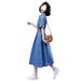 Denim 2025 Women's Summer New Korean Version Waist Cinching Slimming Temperament A-Line Shirt Dress_mkmklike.com
