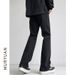 Men's Clothing Wear High Street Black Elastic High Flared Pants Men's Slim Fit Vibe Style Skinny Jeans_mkmklike.com