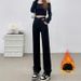 New Winter Collection: Women's Fleece-Lined Straight-Leg Jeans 2025, High-Waisted Slimming Design, Wide-Leg Pants For_mkmklike.com