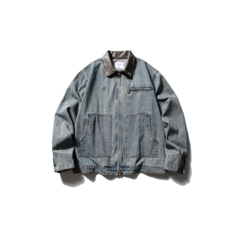 Cowboy For Boys In Spring And Autumn New Loose Casual Washed Lapel Couple Jacket_mkmklike.com