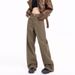 Nordmann Brown Jeans For Men Loose Straight Design Sense Niche American High Street Versatile Hip Hop Casual Long Pants_mkmklike.com