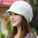 Hot Sale Women's Winter Solid Color Warm Loose Casual Ski Hat Korean Version Peaked Beret Plus Veet Thick Knit Ear Guards_mkmklike.com