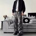 Retro Camo- Unisex Loose Fit Cargo Pants For Men & Women, Straight-Leg Cleanfit Style, Lightweight & Breathable For All Seasons_mkmklike.com
