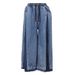 Women's Color Block Wide Leg Cropped Jeans Street Style Elastic Drawstring Pleated 2026 New Style Cross Border Independent Website_mkmklike.com