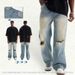 American Street Style Jeans, High-quality Loose Denim Pants, Classic Breathable Ripped Casual Jeans For Men_mkmklike.com