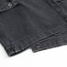 Punk Vintage Washed Workwear Jeans For Men, Trendy Brand With Pocket Zipper Design, Side Straps, Distressed Straight-Leg_mkmklike.com