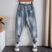 Spring/Summer Men's Straight Leg Jeans Fashion Trendy Simple Versatile Retro Design For Men_mkmklike.com