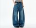 FHGFF American High Street Rose Embroidered Wide-leg Scimitar Jeans Men's And Women's Hip-hop Trendy Brand Loose Casual Pants_mkmklike.com
