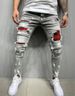 High Quality Cross-border Exclusive Painted, Ripped, Trendy, Popular Jeans, Men's New_mkmklike.com