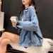 Women's Clothing Denim Jacket For Women Spring And Autumn New Style Loose Hooded Fashionable Student Casual Versatile Jacket Top_mkmklike.com