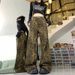 Korean-style Washed Leopard Print Jeans For Women, 2025 Autumn New Model, High-waisted, Drapey, Loose, Slimming,_mkmklike.com