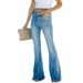 Women's Clothing Women's Jeans High Waist Elastic Micro Flared Washed Jeans_mkmklike.com
