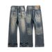 Men's Clothing Men's Slim Fit Flared Jeans American Retro Tie Dye Whiskered High Street Trendy Cleanfit Distressed Jeans_mkmklike.com