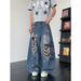 High Waisted Printed Ripped Denim Jeans Loose Fitting Slimming Straight Leg Wide Leg Pants For Men And Women Spring Summer_mkmklike.com
