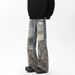 Men's Retro Multi Pocket Jeans Trendy Washed Overalls Loose Straight Casual Wide Leg Pants For Spring Women_mkmklike.com