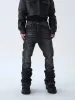 2025 American Retro Y2K Streetwear Washed Black Slim Flared Jeans Pants For Men Clothing Cotton Long Trousers Ropa_mkmklike.com