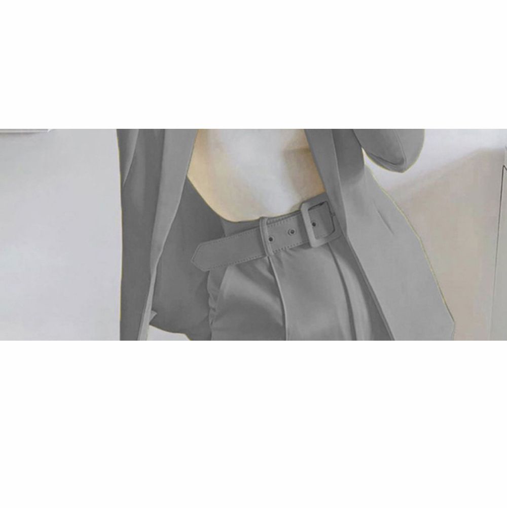 Women's clothing cross-border European and American summer fashion temperament sexy lapel cardigan top shorts suit suit_mkmklike.com