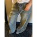 Women's Clothing Star Patchwork Jeans Heavy Duty Design Sparkly Rhinestone Floor Length Trousers For Plus Size Women Hot Girls Style_mkmklike.com