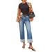 New Elastic Straight Jeans Women's Quality Retro Curling High Waist Trousers_mkmklike.com