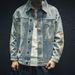 Loom Men's Denim Spring Autumn New Loose Korean Style Jacket Trendy Brand Cool European American Street Workwear Top_mkmklike.com