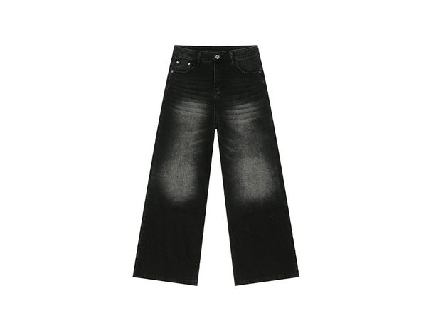 EF JEANS | 2025 Spring New Hong Kong Style Fashion Old Retro Casual Versatile Drape Floor Mopping Jeans_mkmklike.com