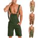 Men's Vintage Cargo Overalls Shorts - Cotton Relaxed Fit, Multi-Pocket Workwear Pants For Summer, Casual & Street Style_mkmklike.com