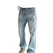 Men's Lightning Wash Distressed Jeans - Retro Straight Leg Flared Trousers, Vintage American Style For Spring & Autumn_mkmklike.com