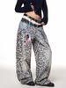 Men’s Retro Straight-Leg Jeans – High-Waisted Cotton Denim Pants With Leopard Print & Distressed Wash (M-3XL, Streetwear Essential)_mkmklike.com