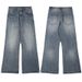 Men's Clothing & Archer0603 & Designer Lightning Crack Washed Jeans American Retro Slightly Flared Loose Pants Men's Trendy Brand_mkmklike.com
