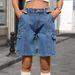 K New Fashionable Casual Multi Pocket Workwear Denim Shorts For Women_mkmklike.com