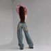 American Retro Hot Girl High Waist Straight Floor Length Trousers With Tattered Back Design Slim Jeans For Women In Four Seasons_mkmklike.com