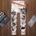 Men's Clothing Printed Jeans Korean Style Casual Slim Fit Elastic Men's Pants_mkmklike.com