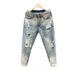 Men's Clothing Trendy Pants Slim Light Color Nine Point Skinny Pants_mkmklike.com