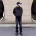 Vintage Black Water Ripple Flared Jeans – Snowflake Wash Distressed Denim With High Street Cleanfit Vibe_mkmklike.com