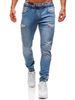 Men's Clothing Denim Fabric Casual Matte Zipper Design Sports Fashion Casual Jeans Men_mkmklike.com