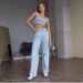Women's Casual High-Waisted Stretch Denim Jeans - Comfortable Loose Fit For Everyday Wear (Light Blue, Sizes 25-32)_mkmklike.com