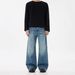 Men's Clothing Retro Washed Distressed Denim Jeans High Waisted Wide Leg Loose Fitting Floor Length New Summer Style Fashion_mkmklike.com