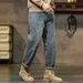 Loose Retro Blue Vintage Clothes Baggy Jeans Men Fit Harem Pants Wide Leg Fashion Pockets_mkmklike.com
