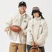 Rumei American Retro Badge Lapel Bomber Men's Spring Casual Couple Workwear Baseball Jacket Coat_mkmklike.com