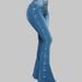 K Cowboy Best-selling High-waisted Stretch Floor-length Bell-bottom Jeans For Women_mkmklike.com