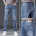 Pulse Italian High-End Nine-Point Jeans For Men 2025 Spring And Autumn Straight-Leg Tall Versatile Stretch Slim Fit Skinny_mkmklike.com