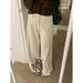 Women's Tencel Linen White Straight Leg Jeans - Early Autumn Slimming Wide Leg Pants Casual Trousers_mkmklike.com