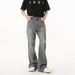 Men's Clothing Korean Style New Style Worn Design Washed And Whitened Versatile Fashion Flared Denim Trousers_mkmklike.com