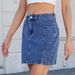 K New Fashionable Split Cowboy Bag Hip Half Length Skirt For Women_mkmklike.com