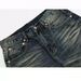 Men's Straight Leg Loose Fitting Jeans Water Ripple Frayed Edge Design Cleanfit Trendy Jeans Suitable for Both Men And Women_mkmklike.com