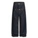 Women's Double Waistband Studded Patchwork Jeans England Style Fashion Denim Regular Fit For Spring/Autumn Summer_mkmklike.com