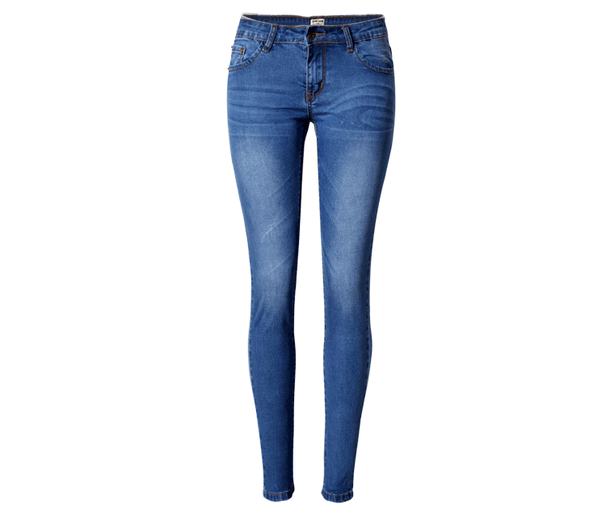 Women's Low-Rise Skinny Jeans – Stretch Denim Pencil Pants With Whiskering & Distressed Details (Blue, XS-2XL)_mkmklike.com