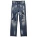 Men's Clothing Autumn New Style Ripped Men's Jeans With Patches, Loose Straight Leg Wide Leg, Trendy Casual Men's Pants_mkmklike.com