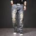 Spring And Autumn New Products Heavy Industry Washing Jeans Men's American High Street Loose Nostalgic Retro American Straight Pants_mkmklike.com
