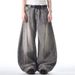 Men's Clothing Wash Jeans Retro And Handsome Vintage Wide Leg Scimitar Pants_mkmklike.com